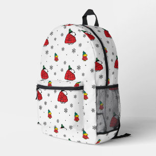 Peanuts   Snoopy Red Puffer Jacket Printed Backpack