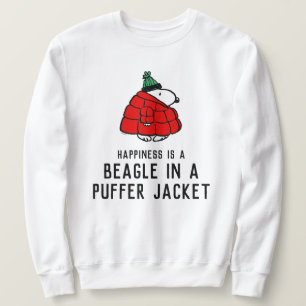 Peanuts   Snoopy Red Puffer Jacket Sweatshirt