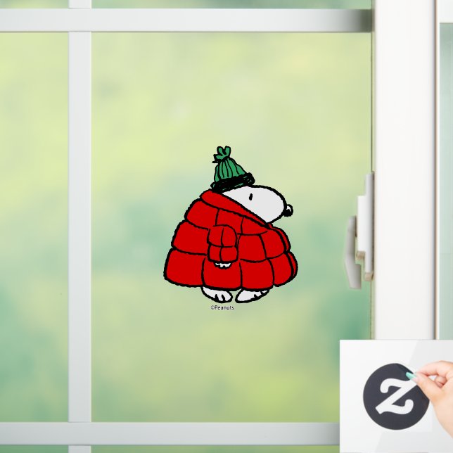 Peanuts | Snoopy Red Puffer Jacket Window Cling (Home)