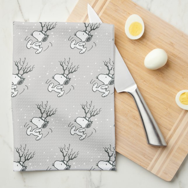 Peanuts | Snoopy Reindeer Kitchen Towel (Quarter Fold)