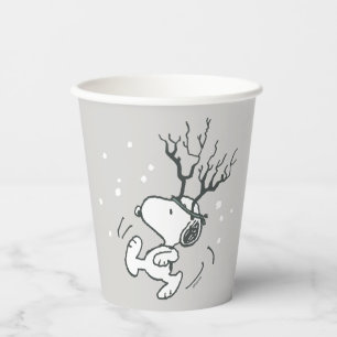 Peanuts   Snoopy Reindeer Paper Cups