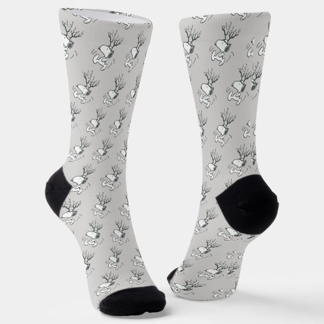Peanuts | Snoopy Reindeer Socks (Angled)