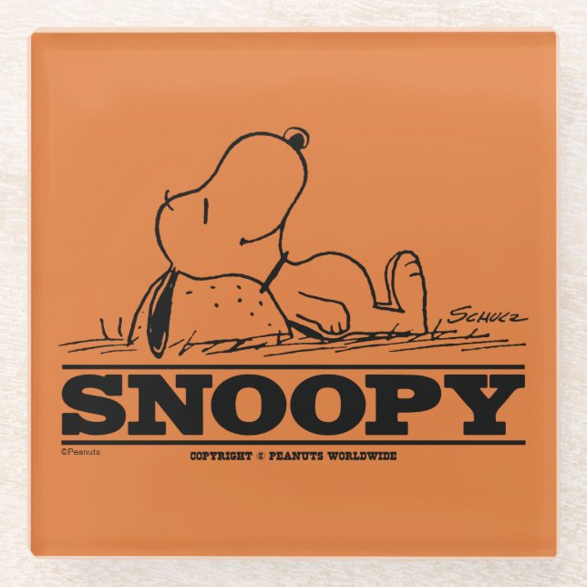 Peanuts | Snoopy Rest Break Glass Coaster (Front)