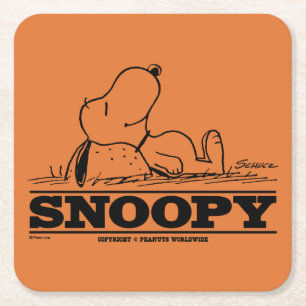 Peanuts   Snoopy Rest Break Square Paper Coaster