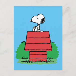 Peanuts   Snoopy Resting on Doghouse Postcard