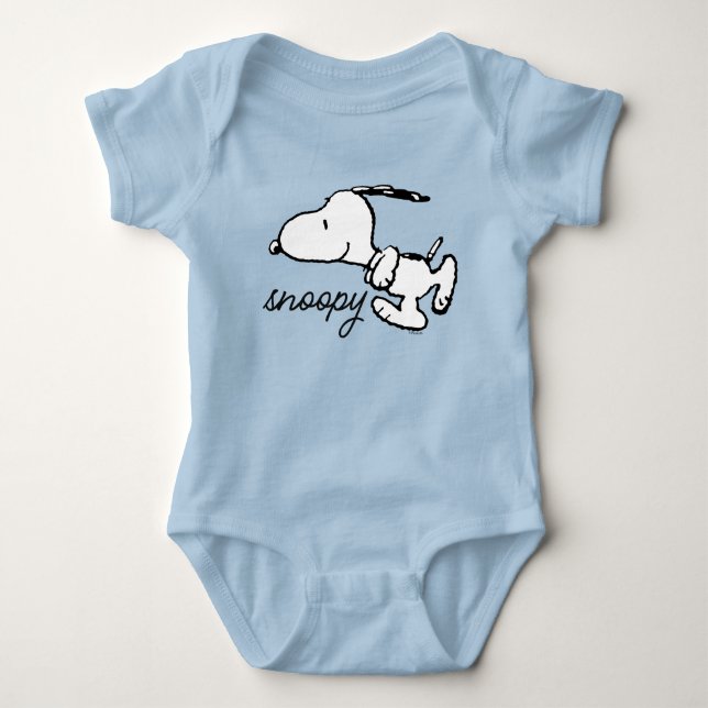 Peanuts | Snoopy Run Baby Bodysuit (Front)