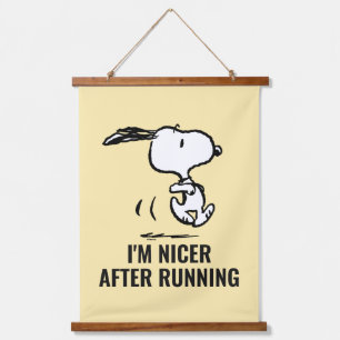 Peanuts   Snoopy Running Hanging Tapestry