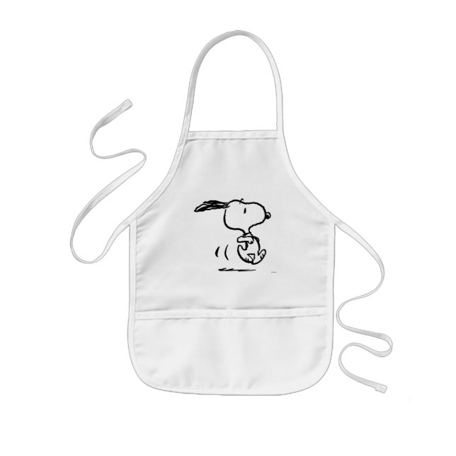 Peanuts | Snoopy Running Kids Apron (Front)