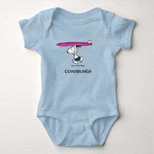 Peanuts Snoopy Running to the Surf Baby Bodysuit