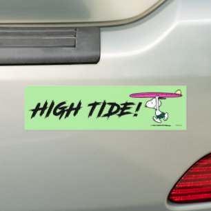 Peanuts   Snoopy Running to the Surf Bumper Sticker
