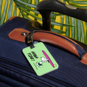 Peanuts Snoopy Running to the Surf Luggage Tag
