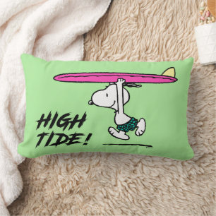 Peanuts   Snoopy Running to the Surf Lumbar Pillow