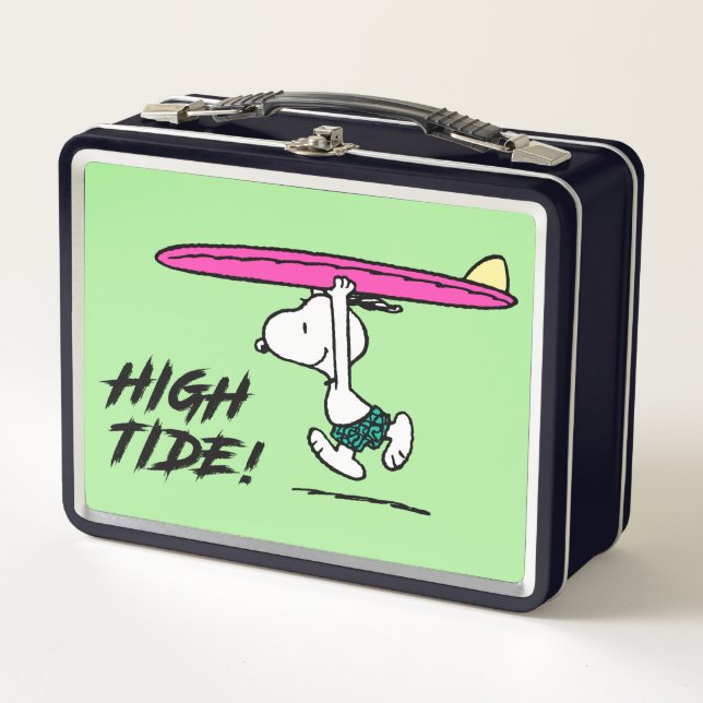 Peanuts | Snoopy Running to the Surf Metal Lunch Box (Front)