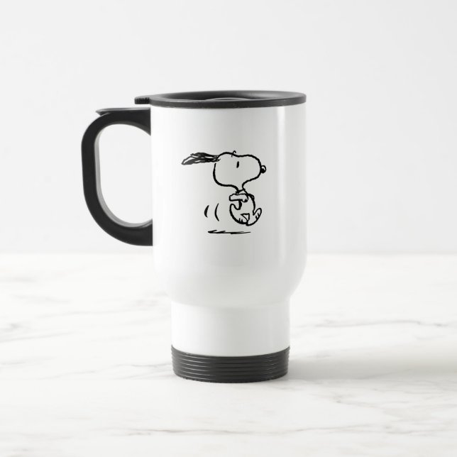 Peanuts | Snoopy Running Travel Mug (Left)