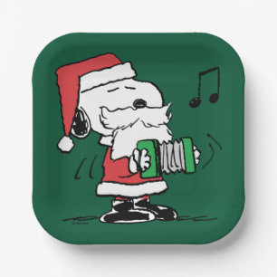 Peanuts   Snoopy Santa Claus Accordian Paper Plate