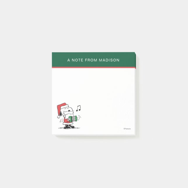 Peanuts | Snoopy Santa Claus Accordian Post-it Notes (Front)