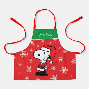 Peanuts   Snoopy Santa Claus   Add Your Name Apron