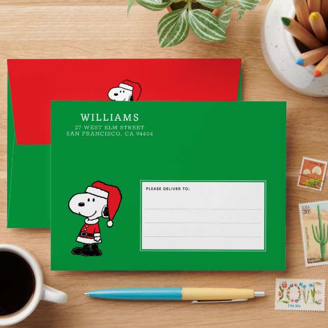 Peanuts | Snoopy Santa Claus Envelope (Desk)