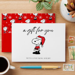Peanuts   Snoopy Santa Claus Gift Envelope