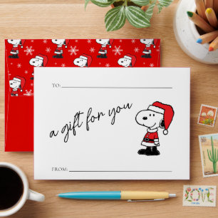 Peanuts   Snoopy Santa Claus Gift Envelope