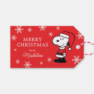 Peanuts   Snoopy Santa Claus Gift Tags