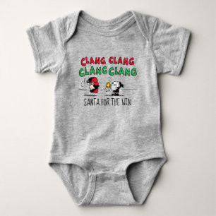 Peanuts   Snoopy Santa Claus & Lucy Baby Bodysuit