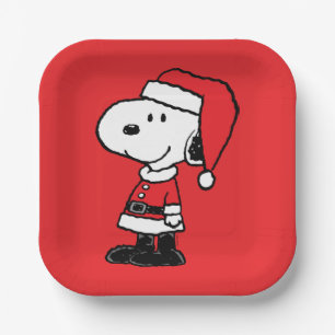 Peanuts   Snoopy Santa Claus Paper Plate
