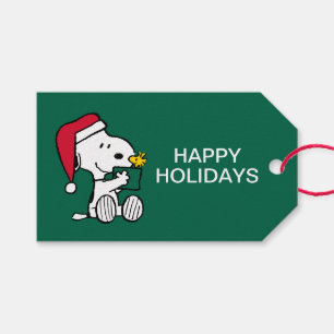 Peanuts Snoopy Santa & Woodstock Gift Tags