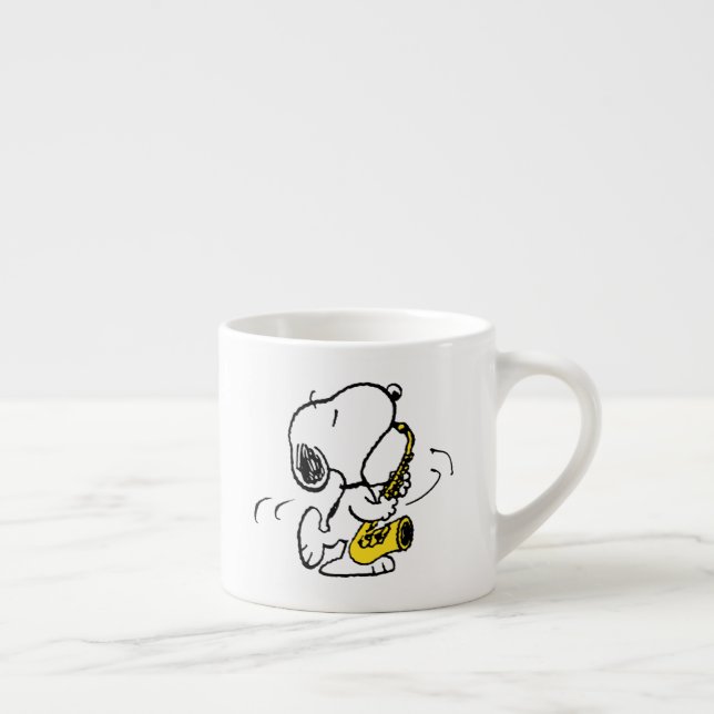 Peanuts | Snoopy Saxophone Player Espresso Cup (Right)