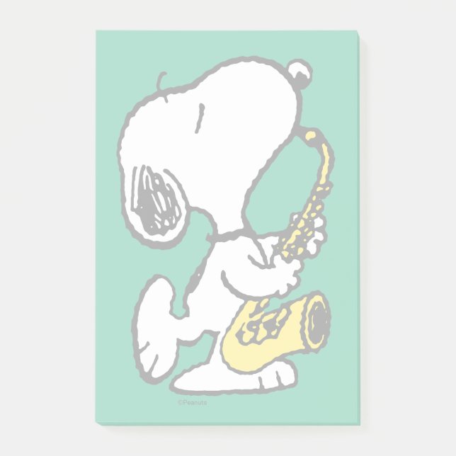 Peanuts | Snoopy Saxophone Player Post-it Notes (Front)