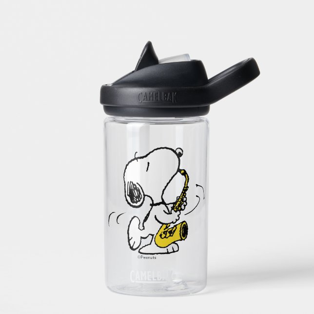 Peanuts | Snoopy Saxophone Player Water Bottle (Left)