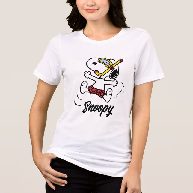 Peanuts | Snoopy Scuba Diver Tri-Blend Shirt (Front)