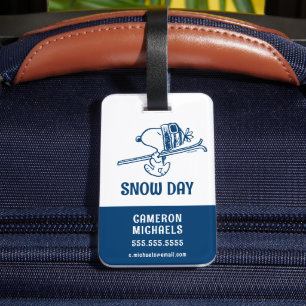 Peanuts   Snoopy Ski Trip Luggage Tag