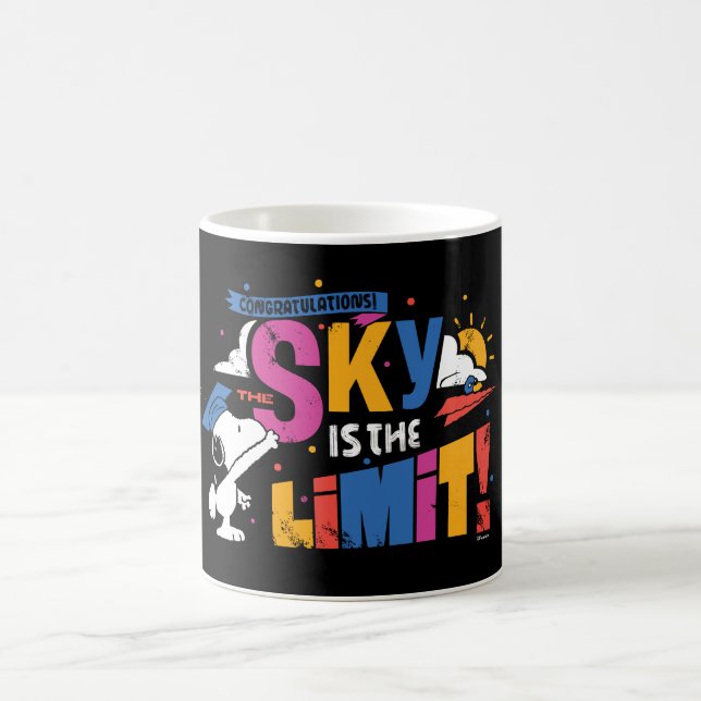 Peanuts Snoopy Sky Is The Limit Graduation Coffee Mug (Center)