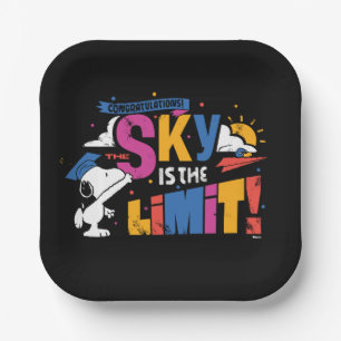 Peanuts Snoopy Sky Is The Limit Graduation Paper Plate