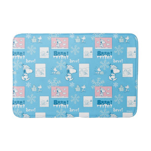 Peanuts   Snoopy Snow Day Pattern Bath Mat