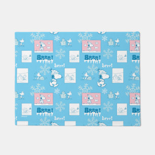 Peanuts   Snoopy Snow Day Pattern Doormat