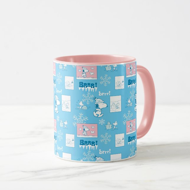 Peanuts | Snoopy Snow Day Pattern Mug (Front Right)