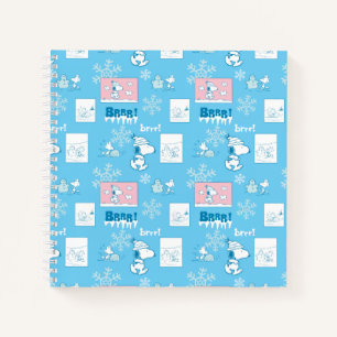 Peanuts   Snoopy Snow Day Pattern Notebook
