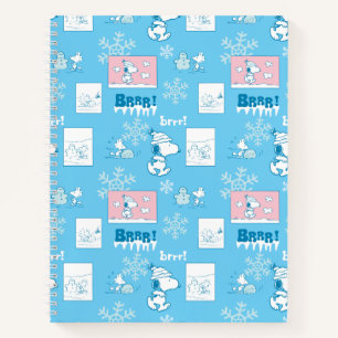 Peanuts   Snoopy Snow Day Pattern Notebook