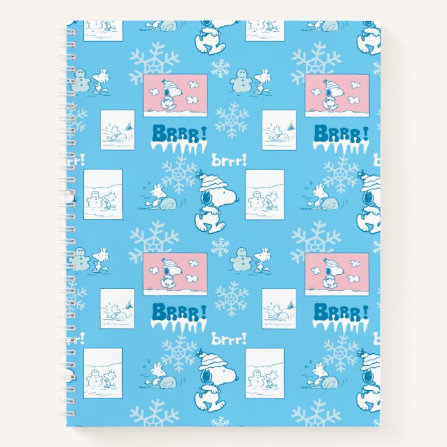 Peanuts | Snoopy Snow Day Pattern Notebook (Front)