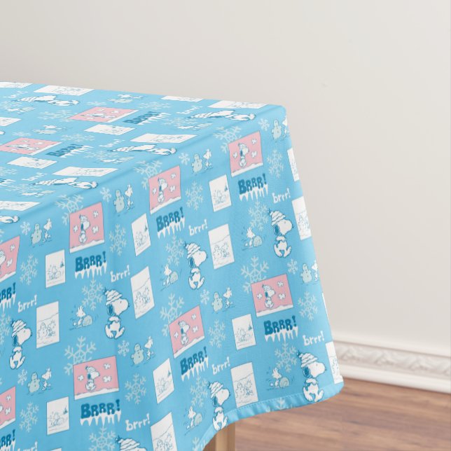 Peanuts | Snoopy Snow Day Pattern Tablecloth (In Situ)