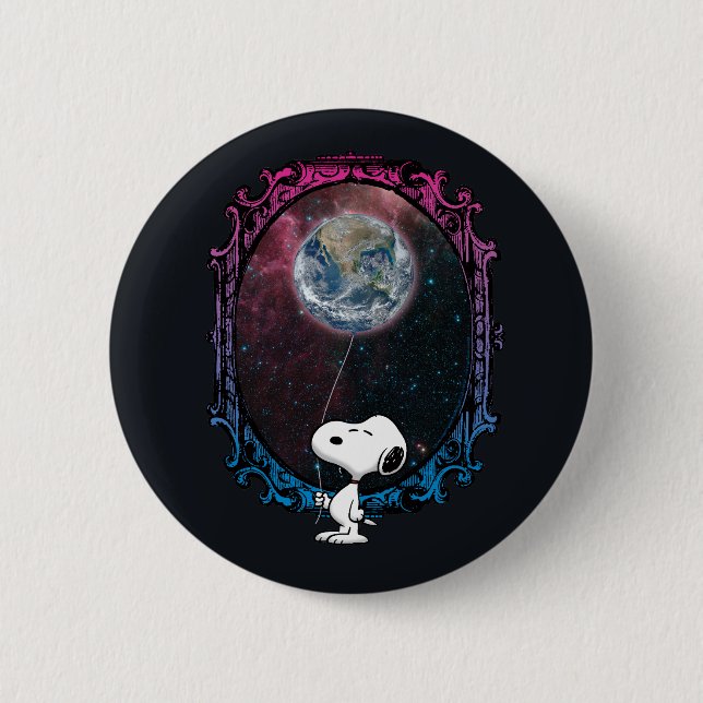 Peanuts | Snoopy Spaced Out Balloon 2 Inch Round Button (Front)