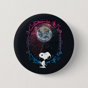 Peanuts   Snoopy Spaced Out Balloon 2 Inch Round Button