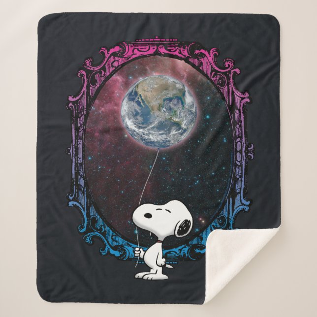 Peanuts | Snoopy Spaced Out Balloon Sherpa Blanket (Front)