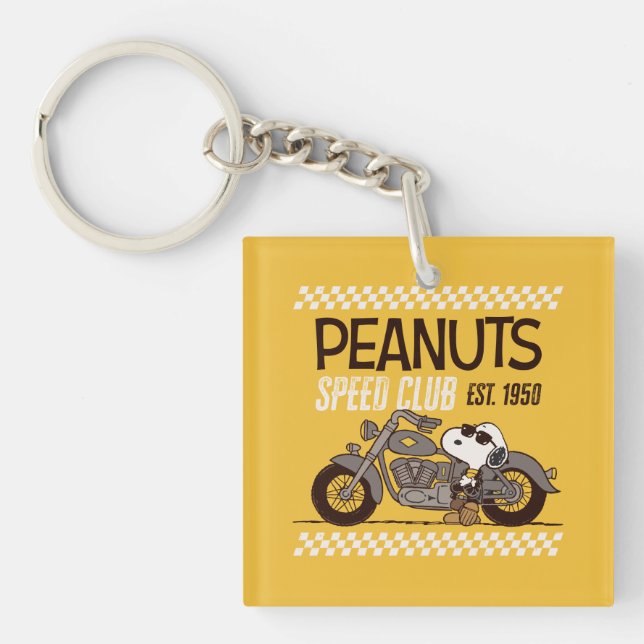 Peanuts | Snoopy Speed Club Keychain (Front)