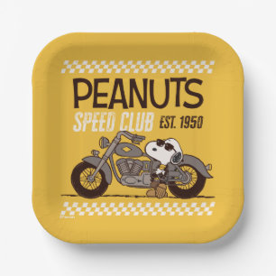 Peanuts   Snoopy Speed Club Paper Plate