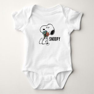 Peanuts   Snoopy Stop & Smell the Flowers Baby Bodysuit