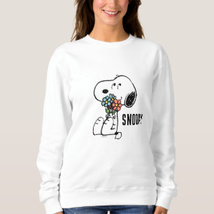 Peanuts   Snoopy Stop & Smell the Flowers Sweatshirt