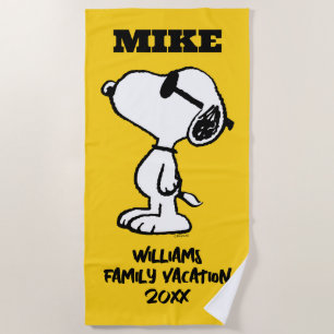 Peanuts   Snoopy Sunglasses Family Vacation Beach Towel